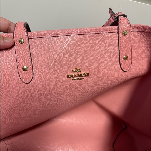 Coach Floral Pink and Brown Reversible Tote Bag - Picture 8 of 16